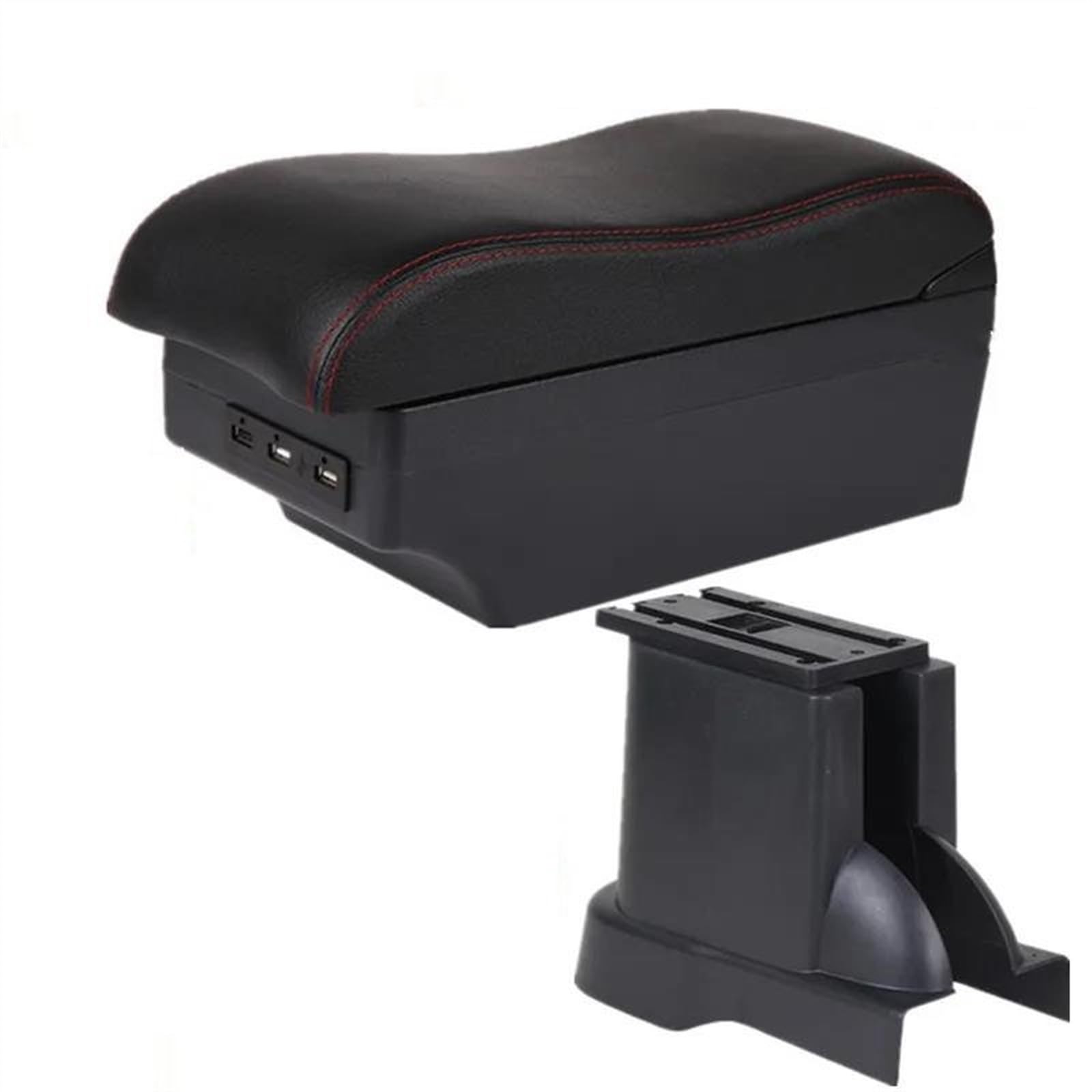 NMJLQW Storage Rack Armrest Box Accessories Car Armrest Central Content Car Storage Box Products With USB Interfa For Alto(C red line 7USB)