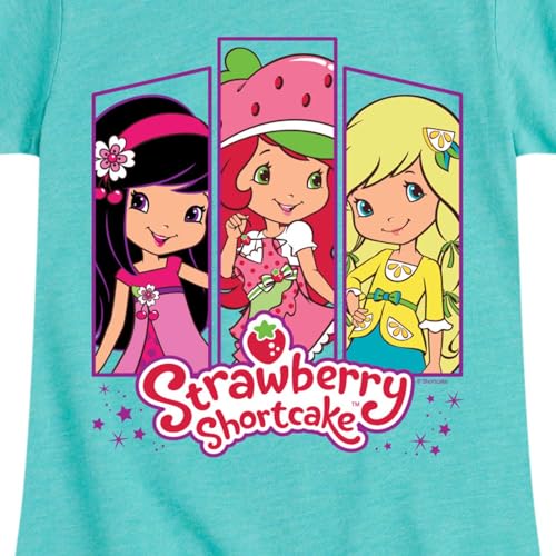 HYBRID APPAREL Strawberry Shortcake - Strawberry and Friends - Toddler and Youth Girls Fitted Short Sleeve Graphic T-Shirt3