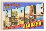 Greetings From Mobile Alabama Fridge Magnet (2 x 3 inches)