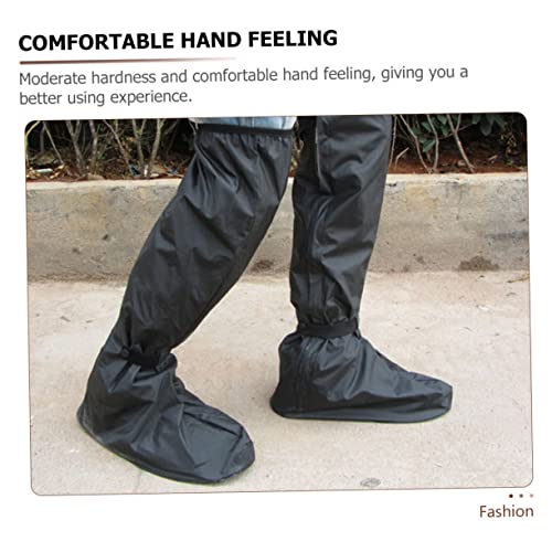 Par de cubre zapatos para lluvia, antideslizantes y reutilizables, protectores para uso exterior sobre la rodilla para mayor cobertura miniatura 6