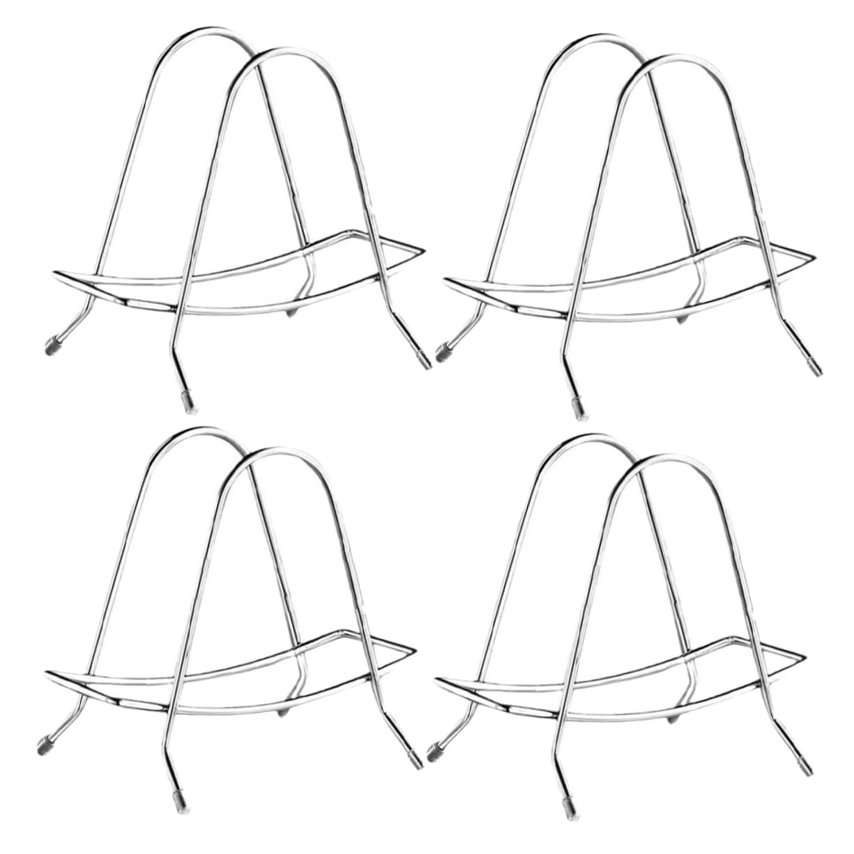 Mikinona 4Pcs Stainless Steel Cutting Board Rack Space Saving Chopping Board Organizer for Kitchen Portable Lid Holder Stand Versatile Storage for Kitchen Countertop