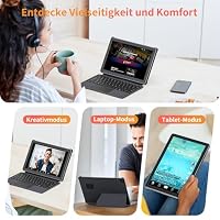 AWOW AIBOOK 11 10,1 Zoll 2-in-1 Tablet PC mit Deutsch-Tastatur – 12GB LPDDR5 RAM, 256GB PCIE3.0 SSD,Alder Lake N95, Touchscreen, Dual-Band WiFi, USB-C, HDMI, 8MP Kamera – Ansicht 7