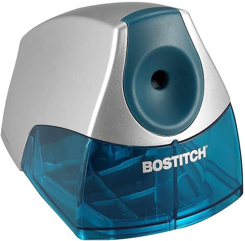 Compact Desktop Electric Pencil Sharpener, Blue