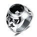 Blisfille Anillos de Sello Anillos Soy Luna Anillo Oro Blanco Brillante Anillo Plata Grabado Anillo Plata Grabado Anillo Pareja Compromiso Anillo Hombre Talla 25