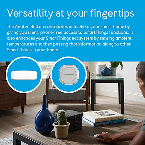 Aeotec Smartthings Button, Zigbee Remote Control, Works With Smart Home Hub #TOP2