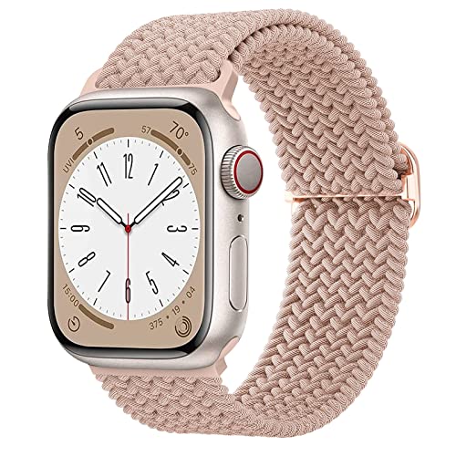 Meliya Braided Stretchy Band Compatible for Apple Watch Strap 38mm 40mm 41mm 42mm 44mm 45mm 46mm 49mm for Women Men, Nylon Elastic Wristbands for iWatch Series 10 9 8 7 6 SE 5 4 3 2 Ultra Ultra 2-image-23