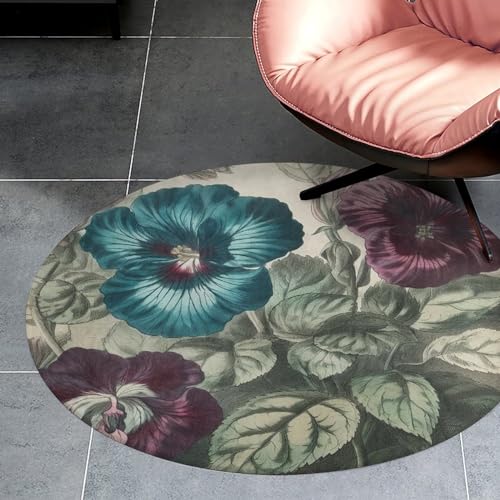 Alfombra pequeña lavable de tres flores decorativa para dormitorio 3