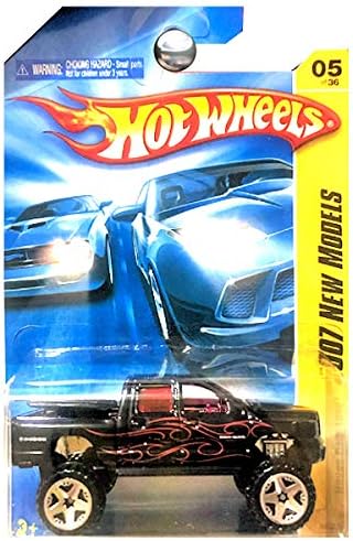 Mattel Hot Wheels 2007 New Models 1:64 Scale Black Dodge Ram 1500 Die Cast Truck #05 image 2