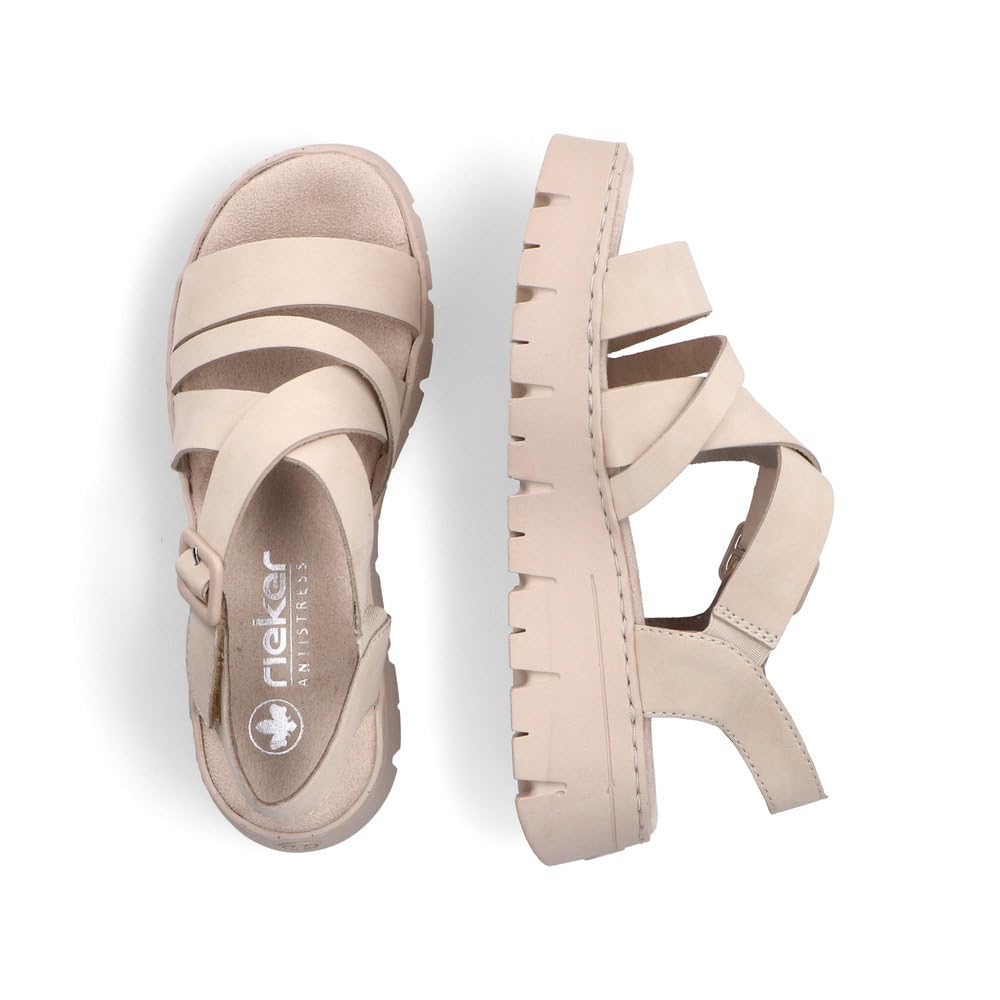 Rieker Damen Keilsandalen V1063, Frauen Sandalen