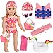 ebuddy Doll Clothes 18 Inch Doll Accessories Beach Themed Playsets Diving Suit for 18 inch Girl Dolls(No Doll)
