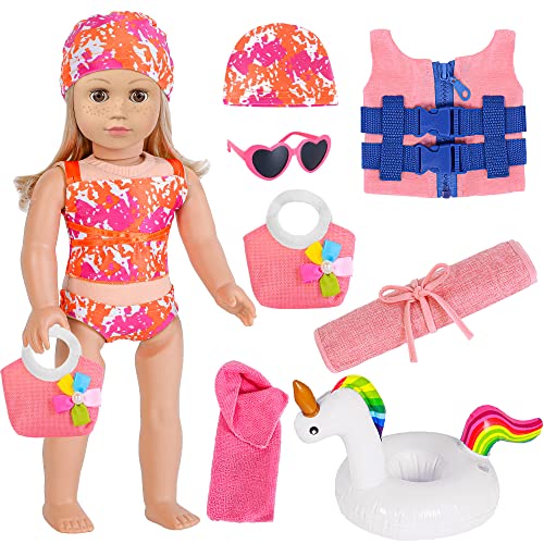 Vêtements de poupée 45 cm ebuddy : habits de plage faciles à enfiler sans aide