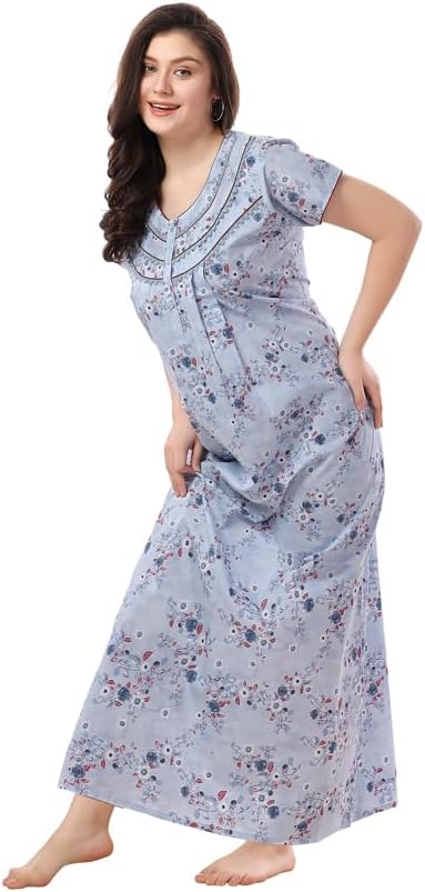 Soulemo Women Cotton Floor Length Nighty 1633 - Image 5