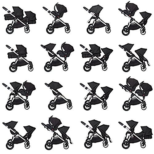Baby Jogger City Select Double Stroller - 2016 | Baby Stroller with 16 Ways to Ride, Included Second Seat | Quick Fold Stroller, Onyx