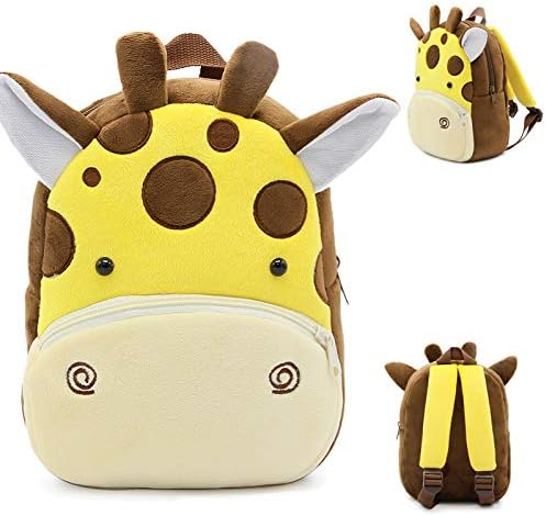 Cute Toddler Backpack,Cartoon Cute Animal Plush Backpack Toddler Mini School Bag for Kids Age 1-4Years Old(Giraffe) - Image 5
