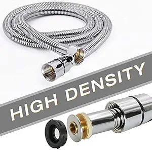 NEW WARE Stainless Steel Chrome Plated Flexible Shower Hose tube Hand shower Hose Replacement Shower Tube, Health Faucet Tube, Flexible Tube (Multi Purpose) Hose Pipe( 1.5 meter )