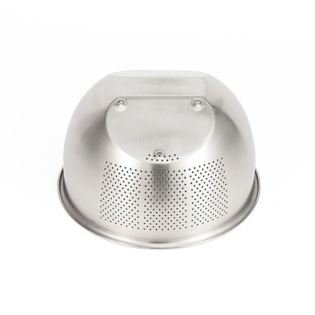 Cuenco de Lavado de Arroz, Tazón de Lavado de arroz de Acero Inoxidable, Bol para Lavar Arroz con Colador, Escurridor de Verduras Accesorios de Cocina Multifuncionales(Color:Silver)