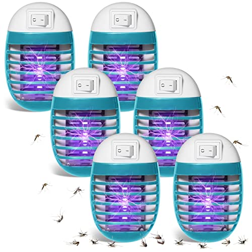 6 Pack Plug In Bug Zapper Indoor For Flying Insect Mosquito, Electronic Mosquito Zapper Gnat Traps With Led Light For Patio, Bedroom, Kitchen, Office #TOP17