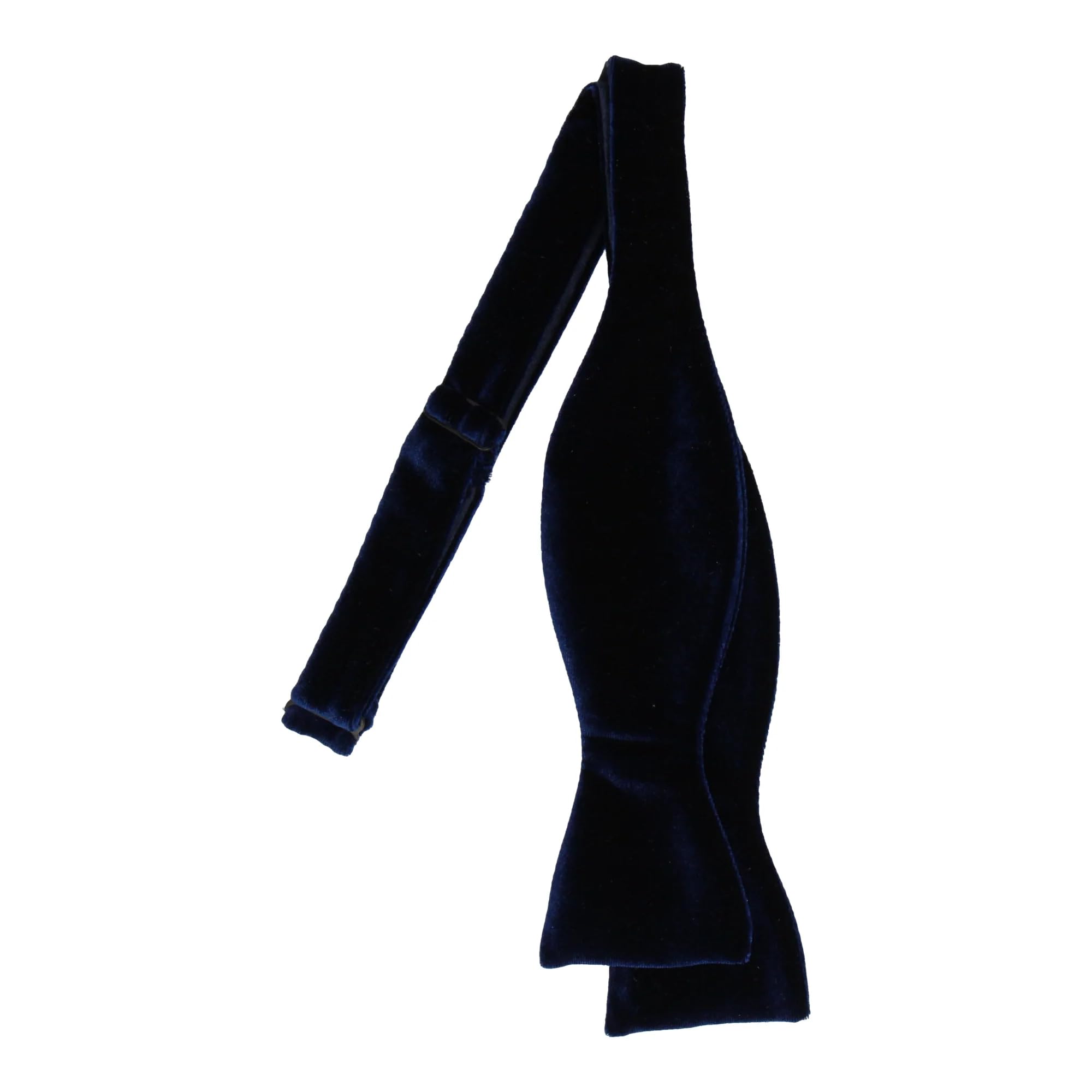Ties Etc Navy Classic Velvet Bow Tie - Pre-Tied Or Self-Tie, Perfect For Formal Events, Weddings & Galas (Self-Tie, )