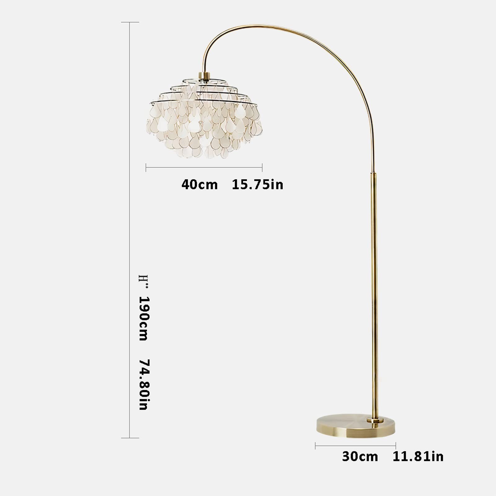 KKXXYQFC Lampada da di Lusso nordica - Conchiglia per Soggiorno, Camera da Letto e Studio - Illuminazione Creativa in Stile Pastorale Americano per l'arredamento di casa e Ristorante