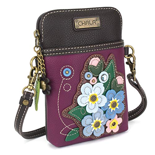 Image of Chala Crossbody Cell Phone Purse-Women Canvas Multicolor Handbag with Adjustable Strap