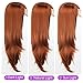 Eawwii Long Ginger Wig with Bangs for Women,4x4 Realistic Scalp, Free Parting,Layered Hairstyle Synthetic Heat Resistant for Daily Party Use 26 inch