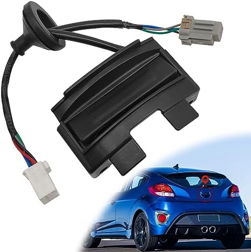 Hatch Button Trunk Latch 81260-2V010, Rear Trunk Hatch Release Switch Buttons Outside HDL Lock Assembly Compatible with Hyundai Veloster 1.6L 2012 2013 2014 2015 2016 2017-T Lid with Camera
