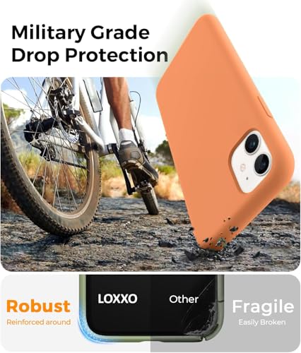 Image of VONZEE Liquid Silicone, Microfiber Shockproof Slim Back Cover Compatible for iPhone 11 6.1 inch, (Coral)