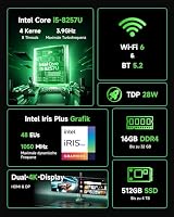BMAX Mini PC Intel Core i5-8257U, 16GB DDR4 512GB M2 SSD, Win 11Pro B6Turbo – Ansicht 2