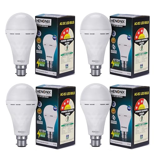 Image of 12 Watt Rechargeable LED Bulb | Emergency Light | Pack of 4