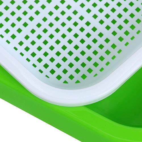 Seed Sprouter Tray Seed Germination Tray BPA Free Nursery Tray for Seedling Planting Suit for Garden Home Office (32cm25cm4.5cm-10pcs Without lid) - Thumbnail 2