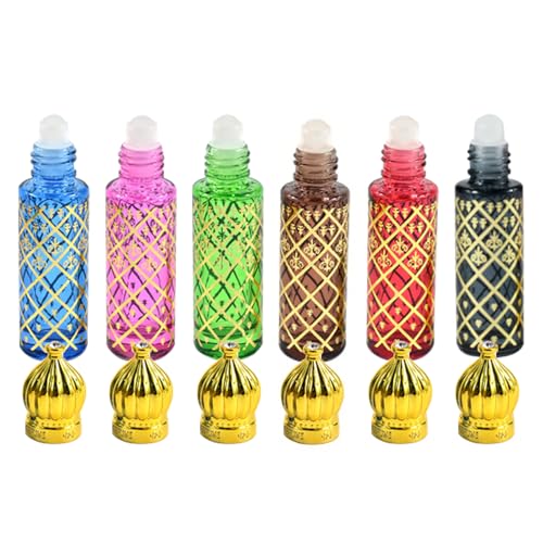 CHSEEO 6 Pcs Vintage Cristal Botellas Roll On, 8 ml Árabes...
