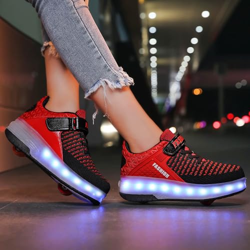 Image of Ylllu Kids LED Roller Skate Shoes with Wheel Light up Roller Shoes Gift for Girls Boys Children