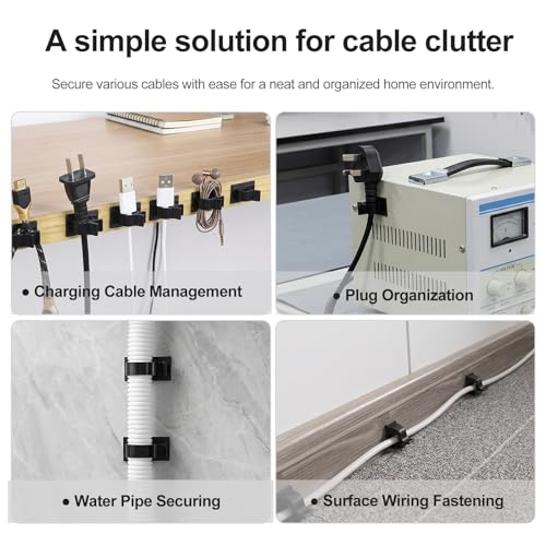 Passe-câble adhésif réutilisable en nylon pour ranger les cordons du bureau - 3