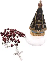 Terço Nossa Senhora Aparecida 10 cm Resina