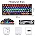 immagine 8Tastiera Meccanica da Computer Gaming, USB Cablata 82 Tasti Anti-Ghosting Blue Switch Tastiera Gioco Arcobaleno Multicolore Illuminata Backlit, Mechanical Keyboard Compatta Ergonomica Nero