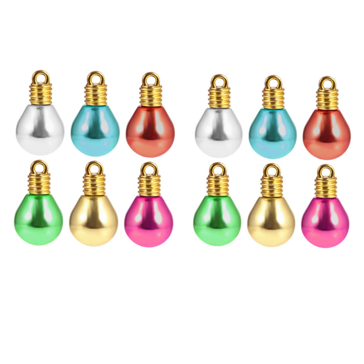 100 Piezas Decoración Bombillas Redondas Cuentas De Plástico Materiales De Bricolaje Accesorios De Joyería Joyería Diy Duraderas Decoración Hogar