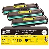 HAUT RENDEMENT – Jusqu’à 2000 pages : Toner compatible pour Samsung MLT-D111S ou MLT-D111L Noir offrant un rendement supérieur (2000 pour le toner D111L et 1000 pages pour le toner D111S, à 5% de couverture papier A4) pour des impressions nettes et durables, idéale pour un usage quotidien ou professionnel. remplace toner mlt-d111s et mlt-d111l