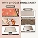 HONGBAKE 9-Piece Baking Pans Set Nonstick, Stackable Non Toxic Bakeware Sets with Diamond Texture, Oven Pan Set for Cooking, Includes Cookie Sheet with Rack, Cake Pan, Roasting Pan, Muffin Tin, Gold