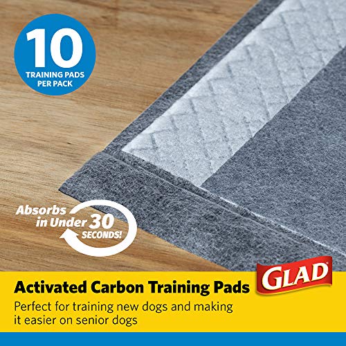 Image of Glad for Pets Black Charcoal Puppy Pads, Puppy Potty Training Pads that Absorb & NEUTRALIZE Urine Instantly, New Improved Quality, 240 Training Pads Total