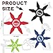 Chivao Ninja Foam Star Toys Small Throwing Foam Stars Throwing Toys Ninja Party Favors for Birthday Party Costume Accessory Halloween Cosplay, 4 Inch(24 Pcs,Blue, Red, Black, Green)