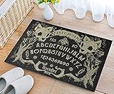 Cat Skulls Ouija Board Doormat - Witch Craft Non Slip Indoor Outdoor Doormat, Horror Welcome Mat,...