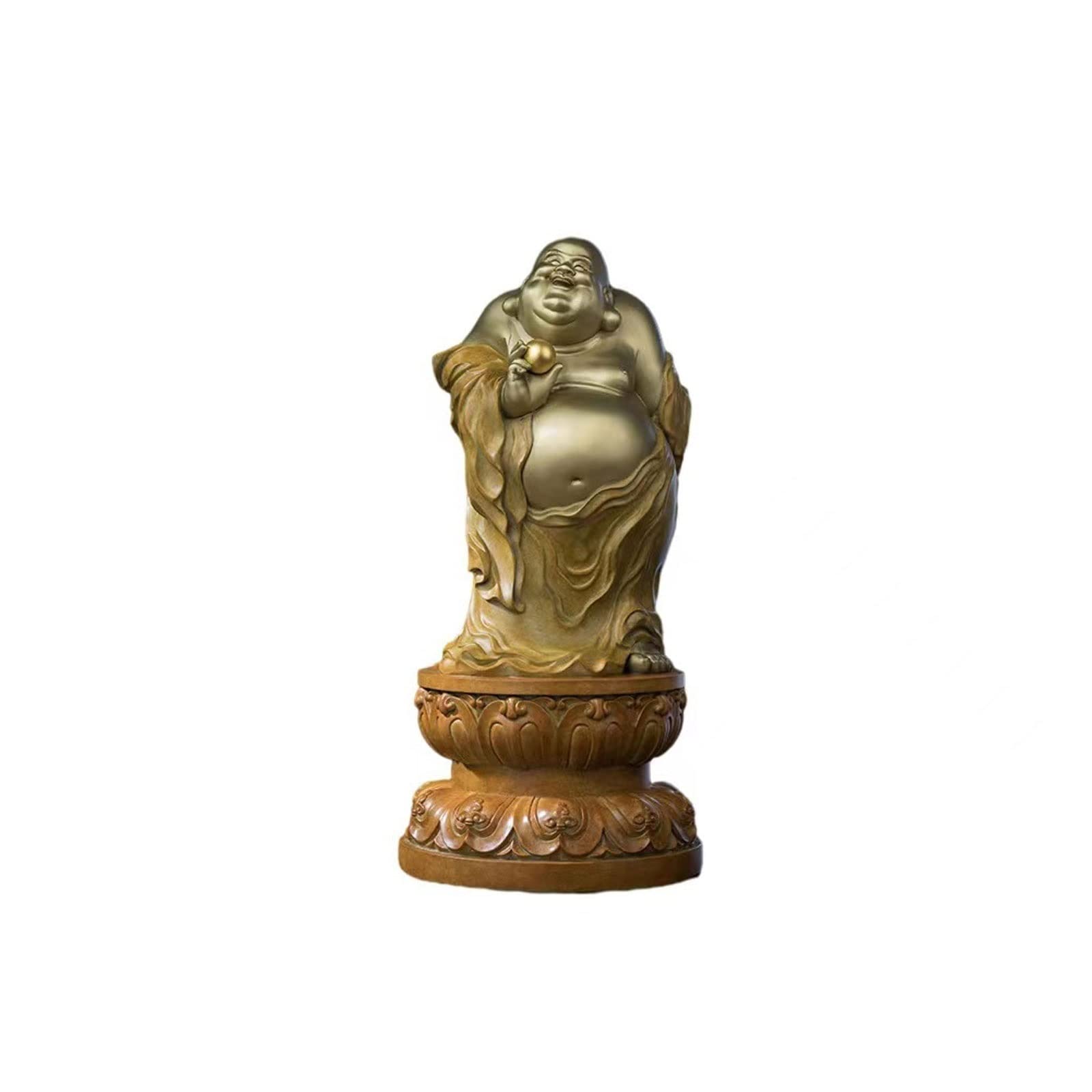 WRLRUILIAN Buddha Statues for Home Decor Buddha Statue Feng Shui Laughing Buddha Statue Crafts Congratulations Gifts Home Porch Office Desktop Ornaments Meditation Decor (Color : A)