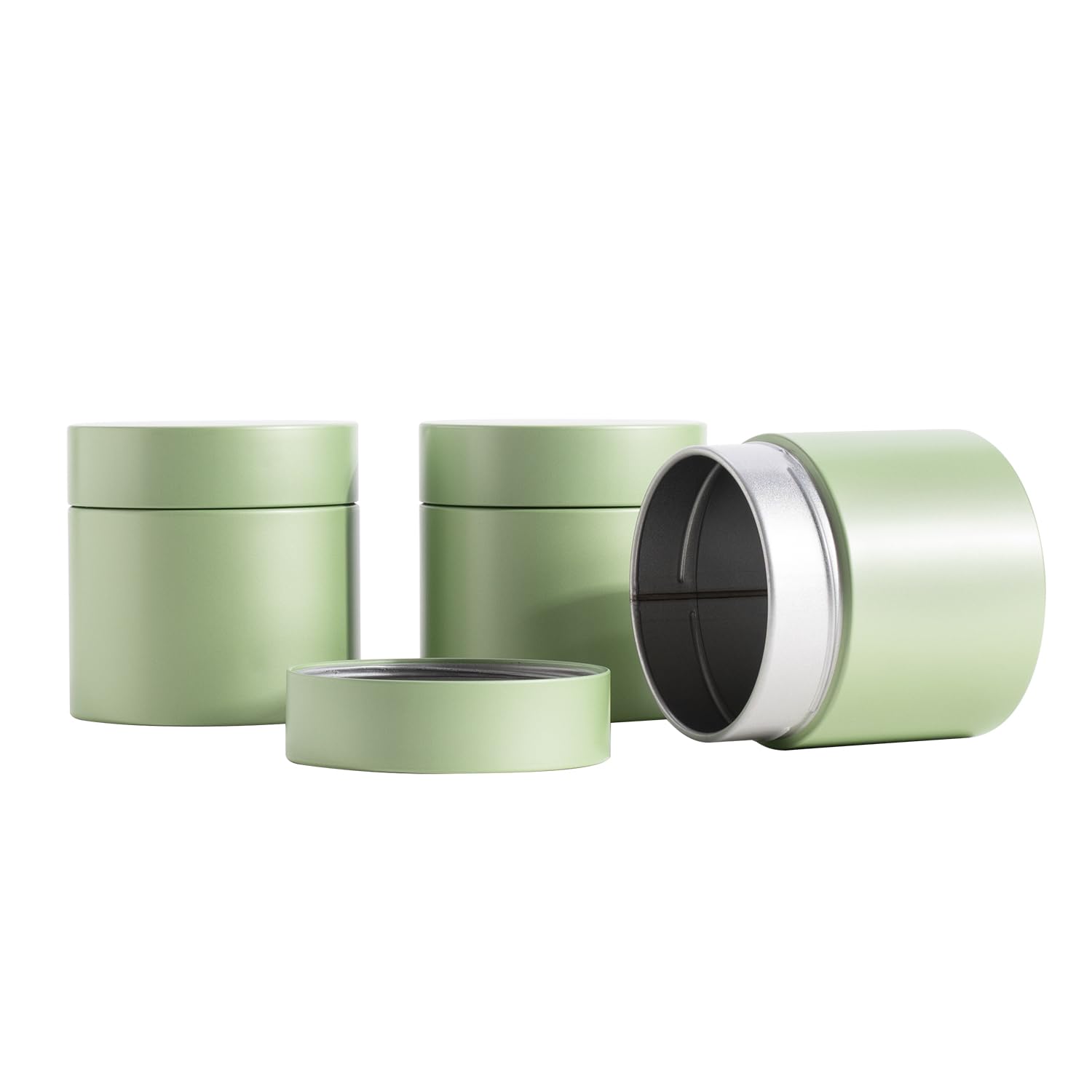 3 Packs Tea Tin Canister for Loose Tea Metal Tea Canister 9 oz 15 oz Round Tin Can for Coffee Beans Tea Container