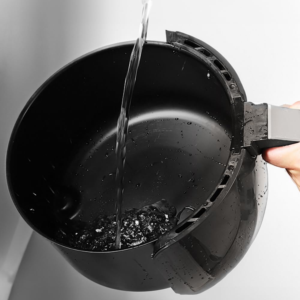 EMMA, Freidora de Aire, 3.2 L, Antiadherente, 1450W, 29x28,5x34 cm, Negro, Cocina Saludable sin Aceite, Cesta Antiadherente, Temperatura Ajustable, Ideal para Hogar y Familia