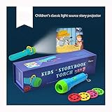 Proyector para niños Historia Story Proyector Proyección Antorcha para linterna Baby Flashlight Juguete, 4 temas para...