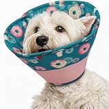 IECOii エリザベスカラー 犬 防水 二列ベルクロ エリザベス ソフト エリザベスカラー 傷舐め防止 引っ掻き防止 手術後 避妊 皮膚疾患 中型犬用 中型犬用 ピンク M