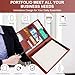 Wachenze Padfolio Clipboard, Portfolio Organizer with Notepad, Premium PU Leather Clipboard Folder for Legal Pad, Versatile Clipfolio with Storage, Letter Size Document Holder for School Office