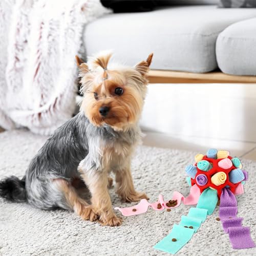 Gowkeey Schnüffelball für Hunde Interaktives Hundespielzeug Schnüffelteppich Schnüffelspielzeug Schnüffelspielzeug Hund, Sniffle Leckerli für Kleine Mittelgroße Hunde Haustier