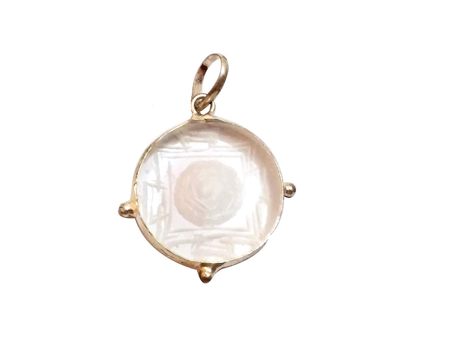 Shri yantra engraved pendant in sphatik For men And Women-image-5