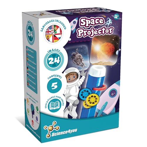 Science4you Space Torch and Projector for Kids Age 4+ - Solar System Projector Torch, Explore the Universe, Galaxy Light with Planets for Kids, Space Toys, Games & Gifts for Boys & Girls 4+ Years Old